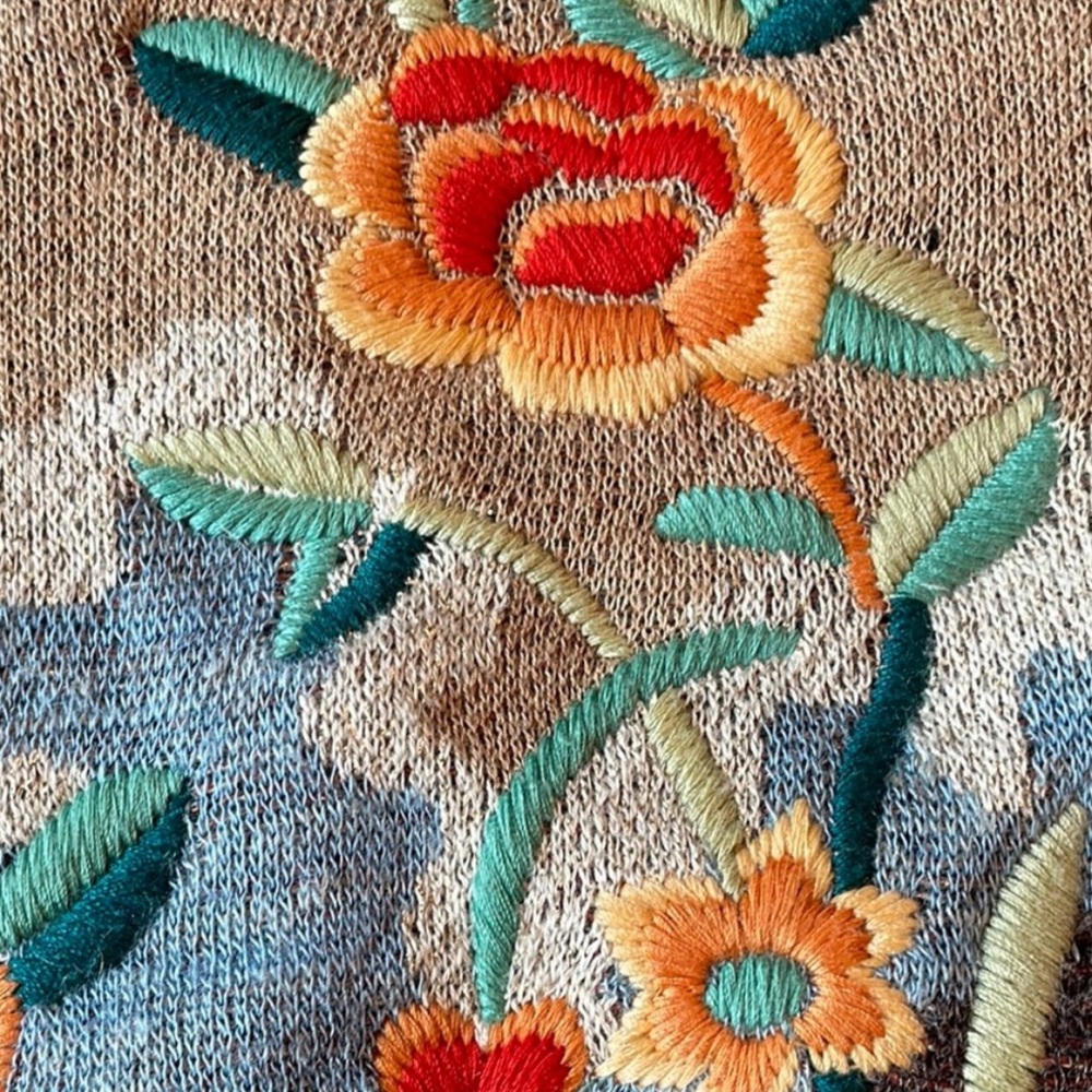 Anthropologie Embroidered Crane Cardigan NWOT - Picture 13 of 14